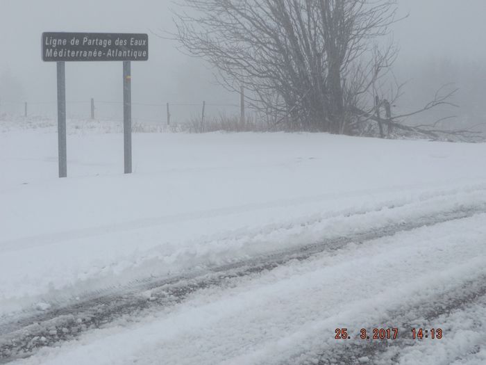 Le 25 Mars, 15cm de neige recouvrirent le massif du Mézenc entier, jusqu'à la pointe sud du plateau ardéchois. Il y a 2 autre photos dans la page 3 de l'album photo.
