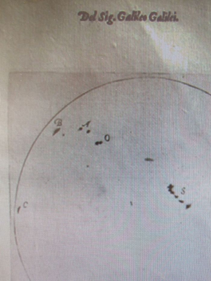 Juillet 1612..... Galilée n'avait qu'une longue vue grossissant 30 fois pour faire ce dessin des taches solaires. En grossissant 400 fois, des taches se décomposent en une dizaine de taches. Mais les anciens chiffres sont comparés avec les nouveaux, ce qui truque les statistiques: le UNE devient 10 pour une même tache.
